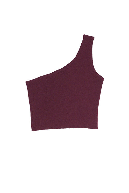 Recycled One-Shulder Knit Top