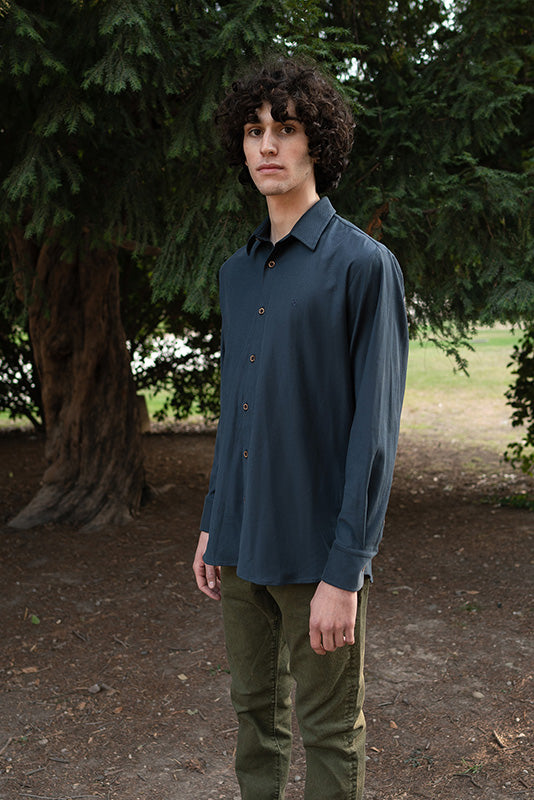 The Tencel Knit Button-down