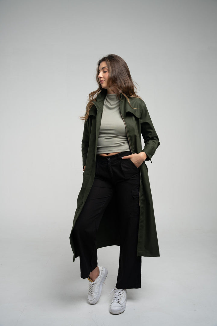 Bamboo-Tencel Trench Coat