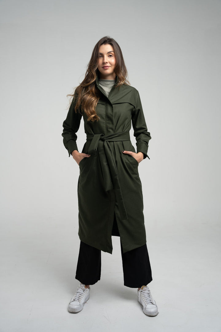 Bamboo-Tencel Trench Coat